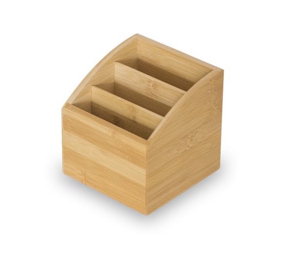 ORGANIZADOR BAMBOO 3 DIVISIONES 12 X 13 X 13 CM