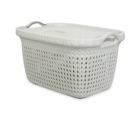 CESTO TIZA LAUNDRY PLAST TAPA 25X43X31CM