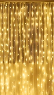 CORTINA LED 300 LUCES 3M X 3M CALIDA INTERCONECTABLE 220