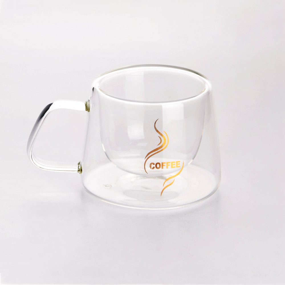 TAZA DOBLE VIDRIO CUADRADA 200 ML