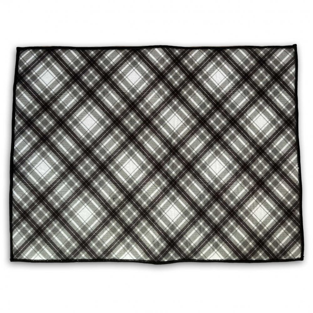 PAÑO SECAPLATOS ESCOCES BLANCO-GRIS-NEGRO 38X50CM