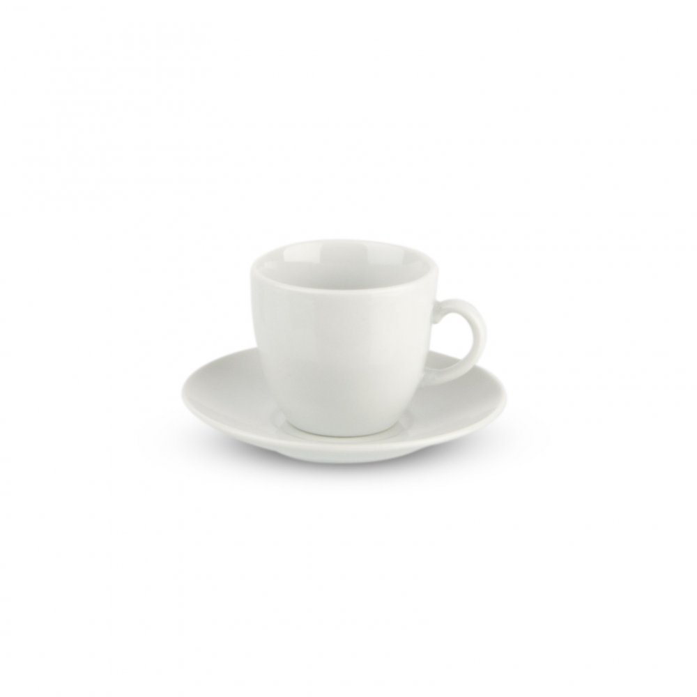 OPORTUNIDAD SET X6 TAZAS CERAM BCA CONICA LISA C/PLATO 100CC