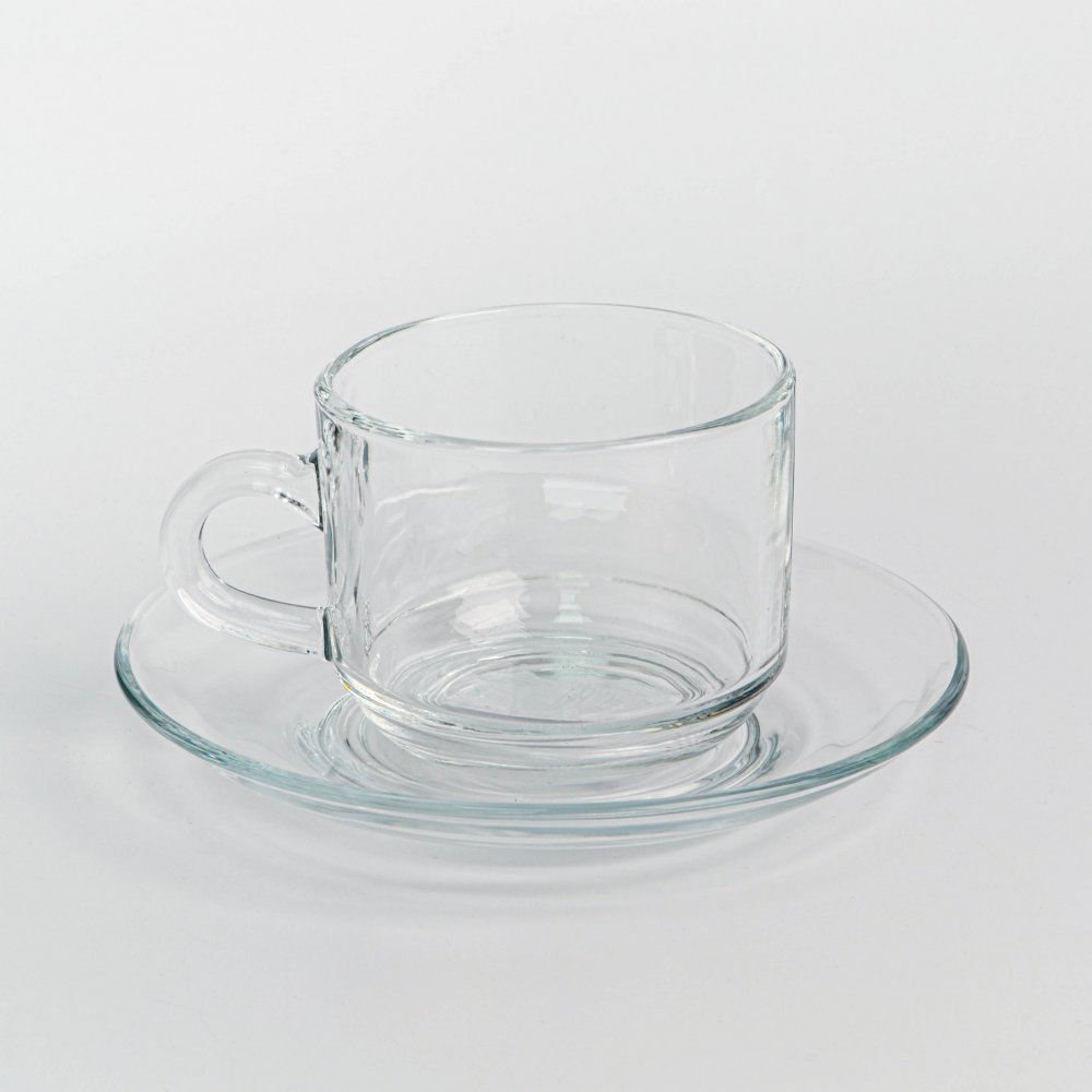 SET X6 POCILLOS CON PLATO DE VIDRIO