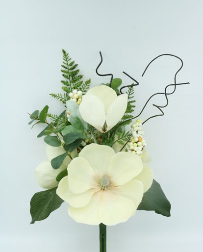 MAGNOLIA/FERN/EUCA BUSH 46 CM (CREAM/GREEN)