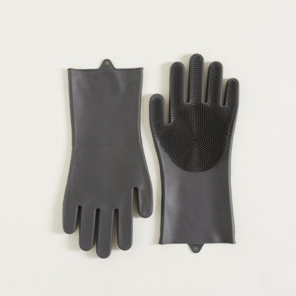 SET X 2 GUANTES MULTIUSO DE SILICONA GRIS 33X13CM