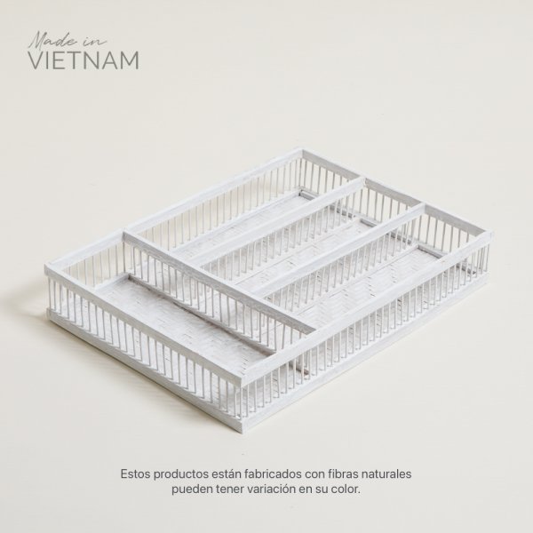 CUBIERTERO HANOI BLANCO 36X26X6CM