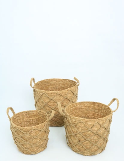 CANASTO SET X 3 46-42-32 CM. NATURAL