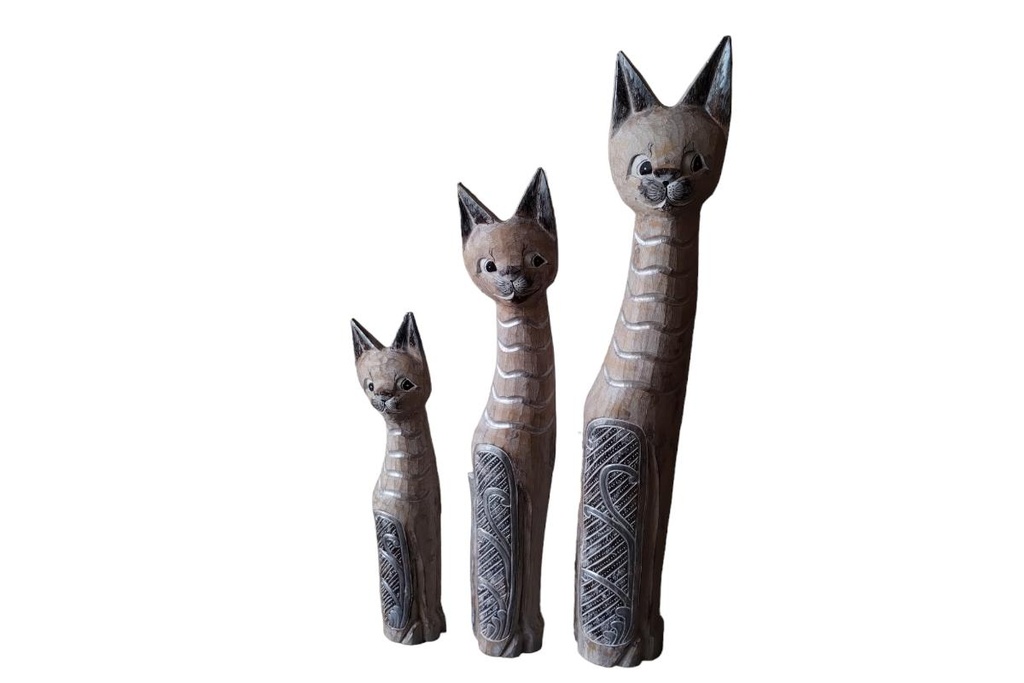 SET DE GATOS MADERA 100 - 80 - 60 CM