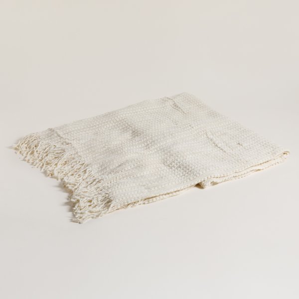 MANTA CREMA AMELIE 130X200 CM FIBRA ACRILICA