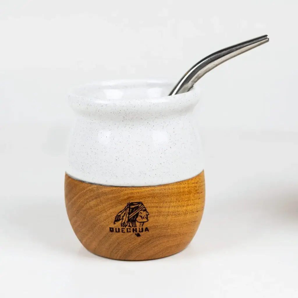 MATE QUECHUA MADERA BLANCO