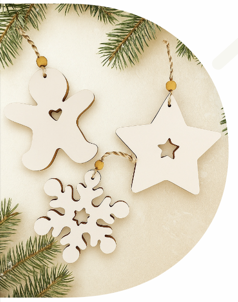 ADORNOS PARA COLGAR ESTRELLA COPO Y CANDYMAN X 3 ESTILO DOMINGO 