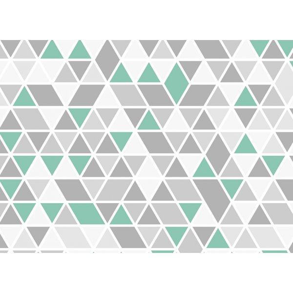 INDIVIDUAL PVC 30 X 40 TRIANGULOS GRIS Y VERDE