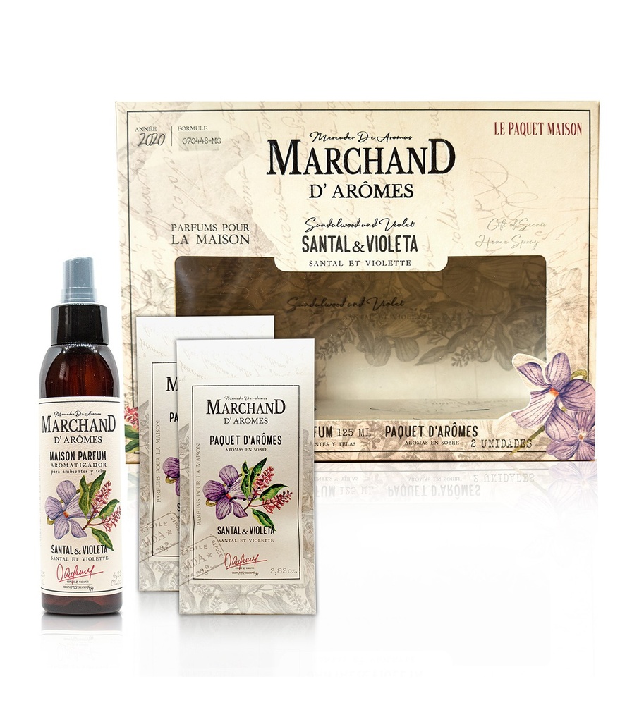 LE PAQUET MAISON MARCHAND D AROMES SANTAL Y VIOLETAS