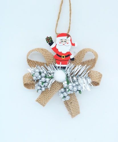 COLGANTE CON SANTA  NATURAL