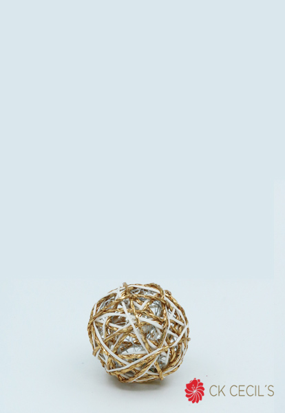 PELOTA 10 CM.  GOLD WHITE
