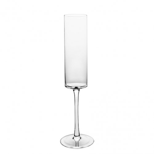 SET X6 COPAS DE CHAMPAGNE RECTAS TRANSPARENTES 190ML 4,6X24,6CM DE VIDRIO