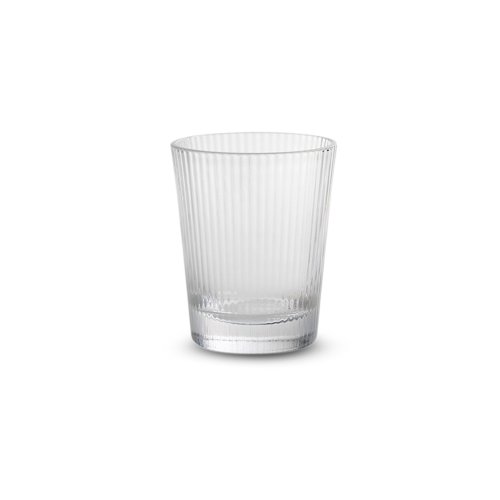 SET X6 VASOS CÓNICOS RAYADOS BAJO - VIDRIO - 240ML 8X9,5CM