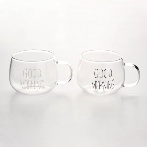 TAZA VIDRIO FRASE SURTIDO - 300 ML