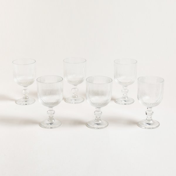 SET X 6 COPAS DE VIDRIO KINGDOM TRANSPARENTE 360 M