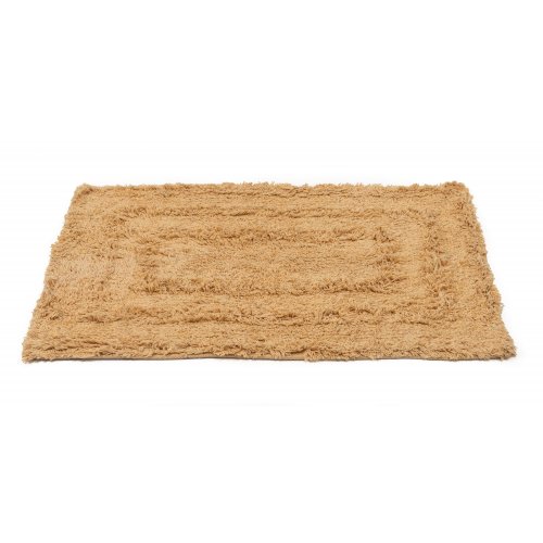 ALFOMBRA DE BAÑO 40 X 60 CM RECTANGULOS CONCENTRICOS BEIGE