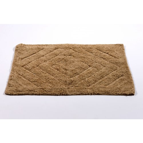 ALFOMBRA DE BAÑO 40 X 60 CM ROMBOS CONCENTRICOS BEIGE