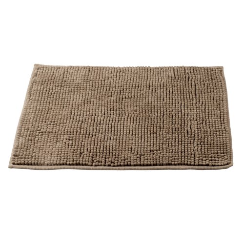 ALFOMBRA DE BAÑO MICROFIBRA BEIGE PELO CORTO 40 X 60 CM