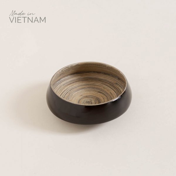 BOWL DE BAMBOO TUAN BLACK 17X6 CM