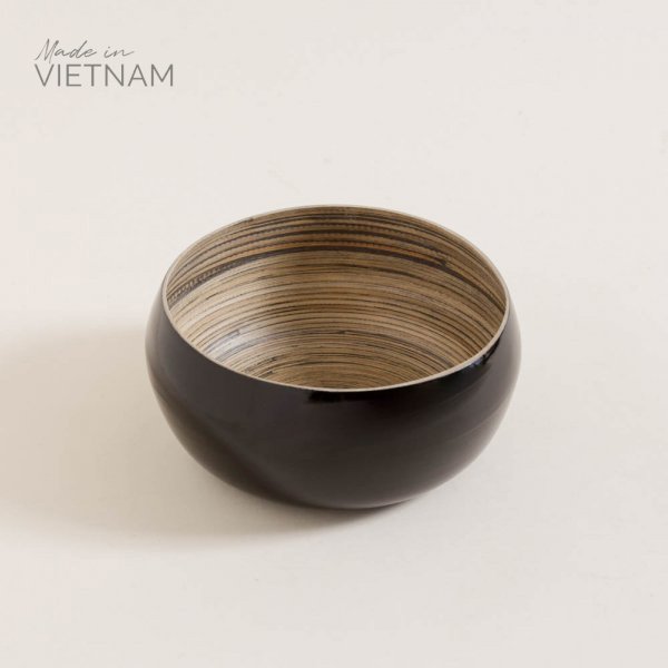 BOWL DE BAMBOO TUAN BLACK 25X12 CM