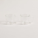 SET X 2 MUGS DOBLE VIDRIO 180 ML