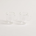 SET X 2 MUGS DOBLE VIDRIO 270 ML