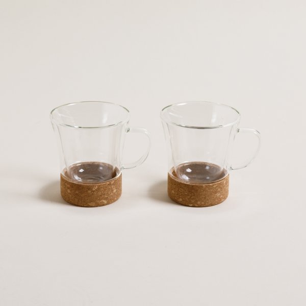 SET X 2 MUGS REINE DOBLE VIDRIO 290 ML