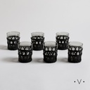 SET X 6 VASOS MAJA BLACK 260 ML VASSA HOME