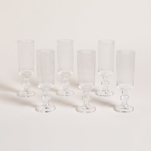 [411189] SET X 6 COPAS DE VIDRIO KINGDOM TRANSPARENTE 160 M