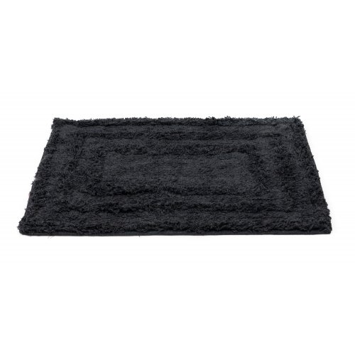 [380168] ALFOMBRA DE BAÑO 40 X 60 CM RECTANGULOS CONCENTRICOS NEGRO