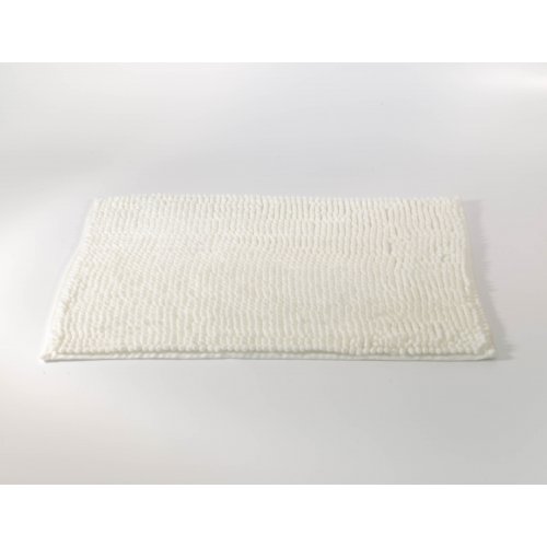 [380217] ALFOMBRA DE BAÑO MICROFIBRA BLANCA PELO CORTO 40 X 60 CM