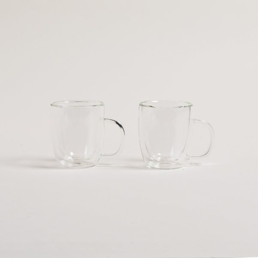 [4111213] SET X 2 MUGS DOBLE VIDRIO 120 ML