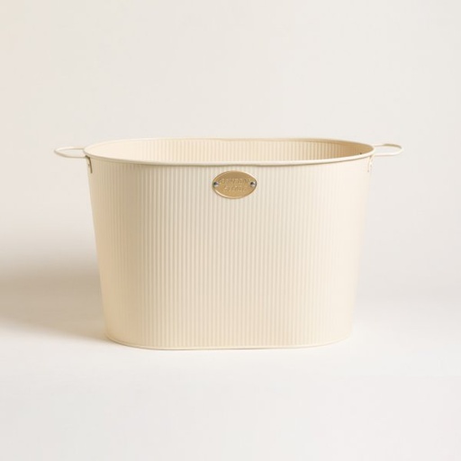 [4112734] FRAPERA DE METAL CREAM CON ASAS GENERAL STORE 38X25X25 CM