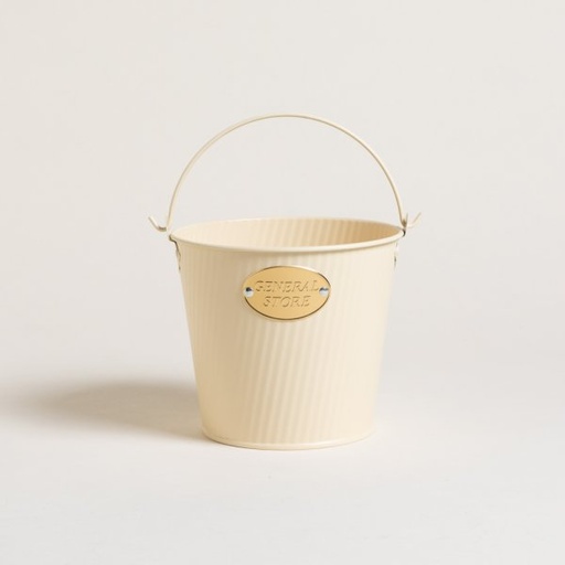 [4112737] FRAPERA CHICA DE METAL CREAM GENERAL STORE 22X15X11 CM