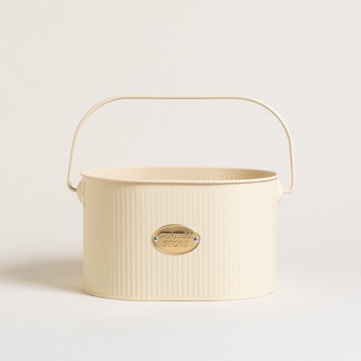 [4112739] BOTELLERO X 6 DE METAL CREAM GENERAL STORE 24X17X14 CM