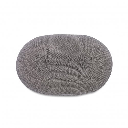 [2561394] SET X6 INDIVIDUALES DE POLIPROPILENO TRAMADO OVAL DE 30X45CM GRIS