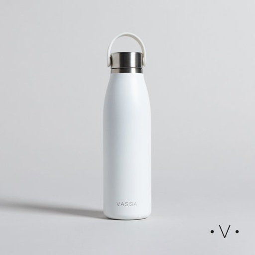 [411843] BOTELLA TERMICA DE ACERO BOURNE WHITE 500 ML VASSA HOME