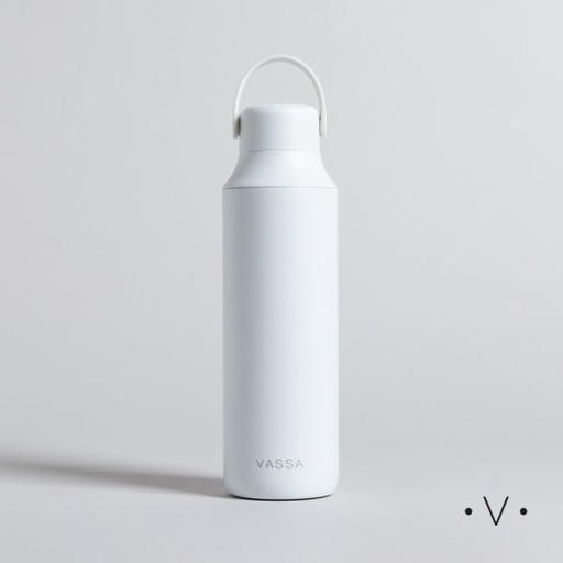 [411846] BOTELLA TERMICA DE ACERO JORNET WHITE 600 ML VASSA HOME