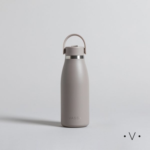 [411850] BOTELLA TERMICA DE ACERO HOOPE GREY CON PICO 350 ML VASSA HOME