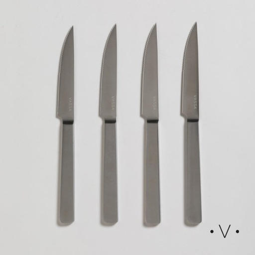 [411866] SET X 4 CUCHILLOS DE CARNE ACERO INOXIDABLE VASSA  HOME