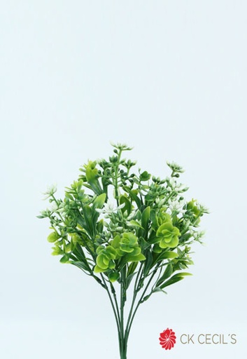 [4130297] STAR BUSH X 33 CM GREEN WHITE