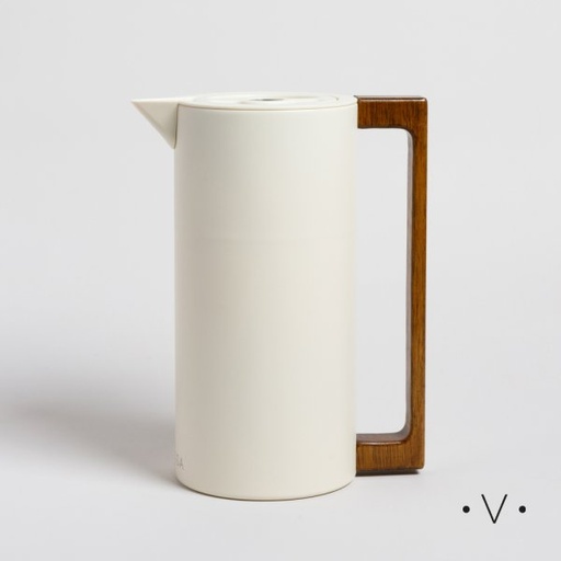 [4112865] JARRA TERMICA CREAM ASA MADERA 1500 ML VASSA HOME