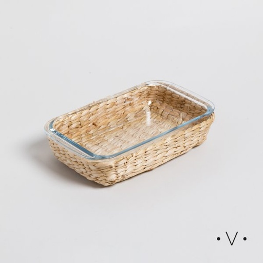 [4112877] FUENTE RECTANGULAR DE BOROSILICATO PARA HORNO 26X15 CM VASSA HOME