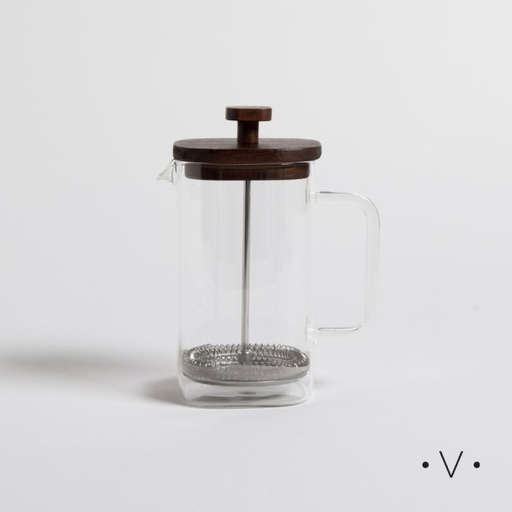 [4112897] CAFETERA CON EMBOLO TAPA ACACIA 600 ML VASSA HOME