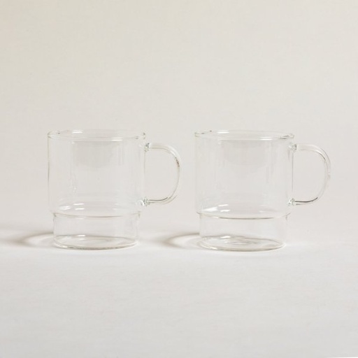 [4112982] SET X 2 MUGS NET BOROSILICATO 300 ML