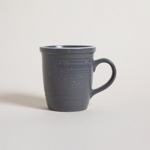 [4113233] MUG GRANITO NEGRO CON BORDE BLANCO 530 ML